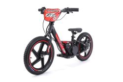 Elektro Laufrad für Kinder RIRIBIKE RTX6 24V (16"), rot, Lithiumbatterie, 250W-Motor, Scheibenbremse, verstellbarer weicher PU-Sitz