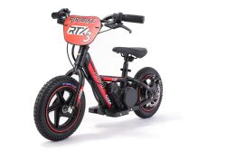 Elektro Laufrad für Kinder RIRIBIKE RTX3 24V (12"), rot, Lithium-Batterie, 100W-Motor, Scheibenbremse, verstellbarer weicher PU-Sitz