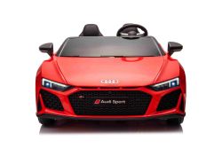 Elektrisches Kinderauto Audi R8 SPYDER Zweisitzer 24V, rot, MP3-Player mit USB/AUX und Bluetooth, Batterie 24V/14Ah, 2 x 200W Motoren, EVA-Räder mit Hinterradfederung, verstellbare Ledersitze, Fernbedienung, lizenziert