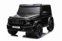 Elektro-Kinderauto Mercedes-Benz G63 AMG 4x4² Zweisitzer 12V, schwarz, MP3-Player mit USB/AUX-Eingang, 4x4-Antrieb, Batterie 12V14Ah, gefederte EVA-Räder, Kunstledersitze, Fernbedienung, Lizenziert