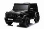 Elektrisches Kinderauto Mercedes-Benz G63 AMG 4x4² Zweisitzer 24V, Schwarz lackiert, MP4-Player mit USB/AUX-Eingang, 4x4-Antrieb, 24V/7Ah Batterie, 4 x 200W Motoren, EVA-Räder mit Federung, Kunstledersitze, Fernbedienung, Lizenziert